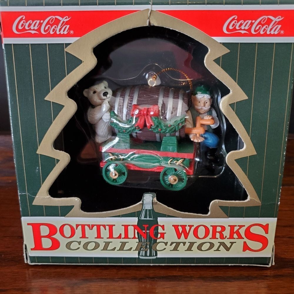 VTG Coca-Cola Bottling Works Christmas Tree Ornament 1996